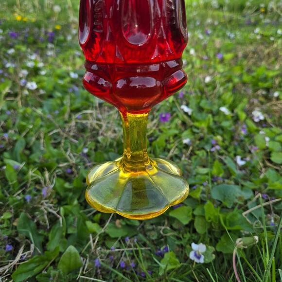 Kanawha glass orange red Mcm vase - Picture 11 of 12